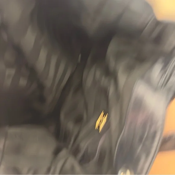 Henri Bendel Black Leather Tote Bag | Slouchy Shoulder Carryall - Picture 5 of 6